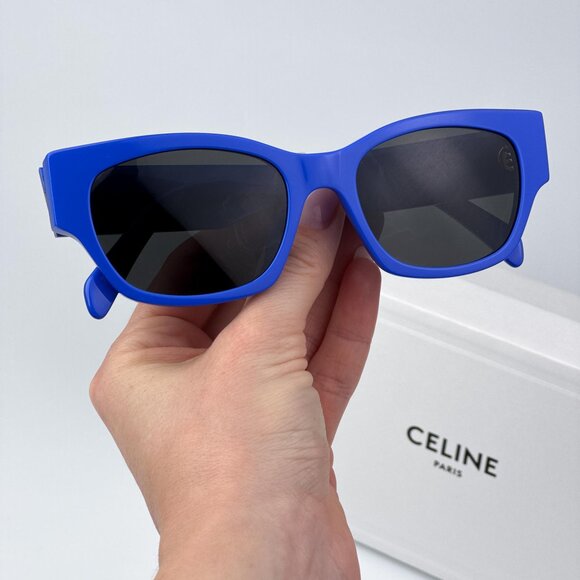 Celine MONOCHROMS CL40197U 92A Men BRAND NEW Sunglasses Blue Grey Cat Eye - Picture 2 of 10
